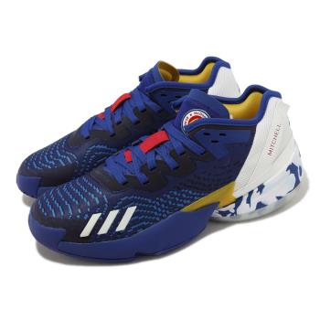 adidas 籃球鞋 D.O.N. Issue 4 藍 白 男鞋 米契爾 緩震 愛迪達 聯名款 IE4517