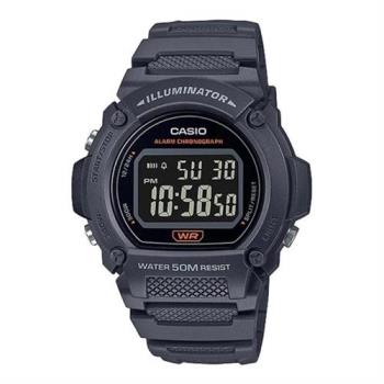 【CASIO 卡西歐】正版公司貨 潮流耐用 灰色調休閒電子錶(W-219H-8B)