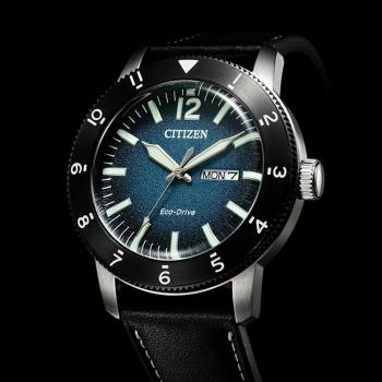 CITIZEN 星辰 光動能潛水風格時尚腕錶/藍/43.5mm/AW0077-19L