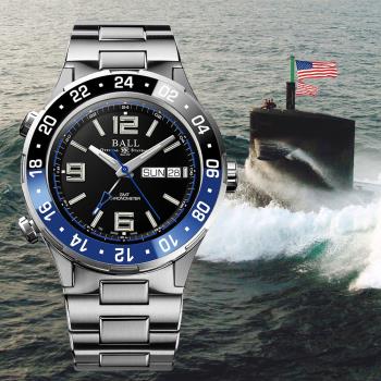 BALL 波爾 B1_Marine GMT系列 限量 鈦 天文台認證200米潛水陶瓷機械腕錶-40mm DG3030B-S1CJ-BK