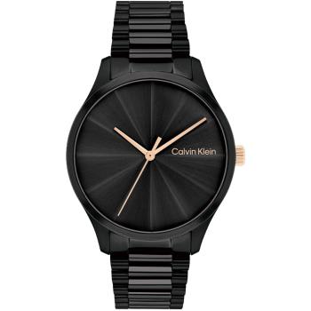 Calvin Klein 凱文克萊 太陽紋經典時尚腕錶/黑/35mm/CK25200233