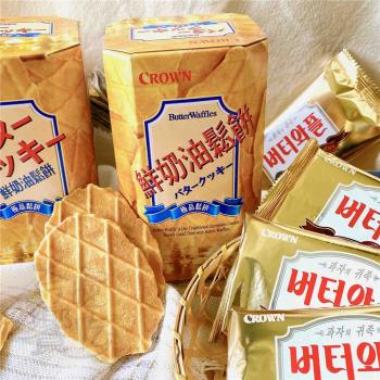 【今晚饗吃】經典不敗 韓國進口  Crown鮮奶油鬆餅142g*6盒-免運組