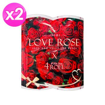 日本LOVE ROSE印花捲筒衛生紙(4捲/袋) x2袋