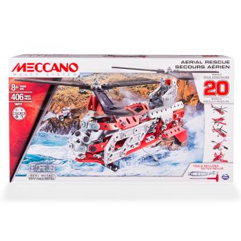 【Meccano 麥卡諾】救援直升機20合1模型積木組 (STEAM教育玩具-探索真正的工程世界)