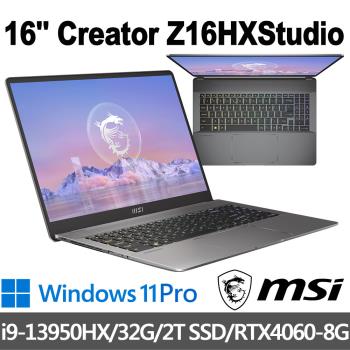 msi Creator Z16 B13VFTO-026TW 16吋 (i9-13950HX/32G/2T SSD/RTX4060-8G/W11P)