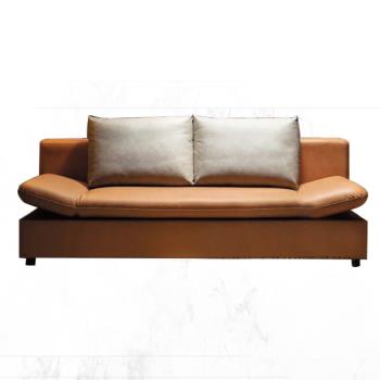 文創集 歐凱駝色柔韌科技布展開式沙發椅/沙發床