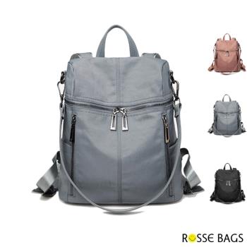 【Rosse Bags】時尚新款牛津布多用大容量單肩雙肩後背包(現+預 粉色 / 灰色 / 黑色)