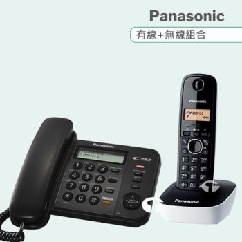 Panasonic 松下國際牌數位子母機電話組合 KX-TS580+KX-TG1611 (經典黑+純淨白)