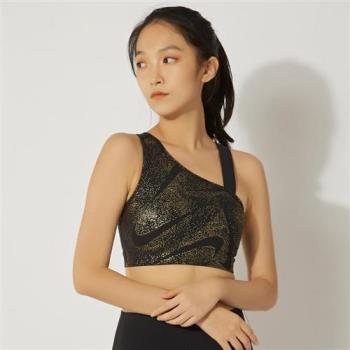 Nike As W Nk Df Swsh Asym Aop Bra 女款 黑色 輕度支撐 運動 內衣 DQ5243-010