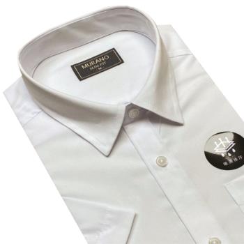[MURANO]SLIM FIT 吸濕排汗短袖襯衫-白色 (M~3XL)