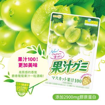 【Meiji 明治】果汁QQ軟糖 麝香葡萄口味(54g/包)