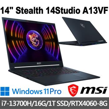 msi Stealth 14Studio A13VF-021TW 14吋(i7-13700H/16G/1T SSD/RTX4060-8G/W11P)