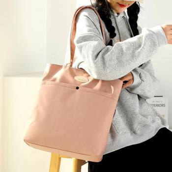 Acorn*橡果-韓系側肩包手提包托特包購物包防潑水包旅行包6908(粉色)