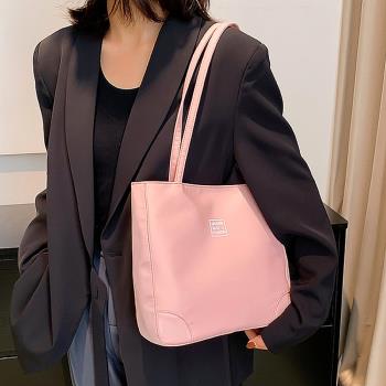 Acorn*橡果-日系簡約側肩包手提包托特包購物包防潑水6905(粉色)