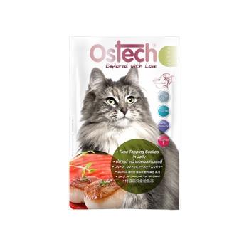 Ostech歐司特 特級餐包 -(鮪魚干貝) 70g*12入組_貓餐包、貓罐頭