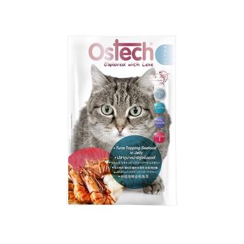 Ostech歐司特 特級餐包 -(鮪魚海鮮) 70g*12入組_貓餐包、貓罐頭
