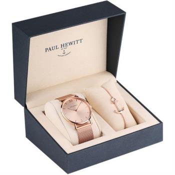 【PAUL HEWITT】德國工藝 PH-PM-1 玫瑰金 米蘭帶女錶 附手鍊 手鍊禮盒組 聖誕節套組