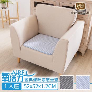 【日本旭川】AIRFit氧活力經典條紋涼感空氣坐墊-單人座(2款任選)