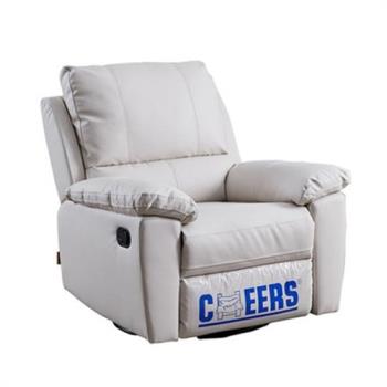 【Cheers芝華仕】頭等艙 科技布 手動搖椅可旋轉單人沙發 8908A 月光白