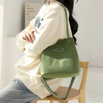 Acorn*橡果-日系清新水桶包斜背包側肩包手提包防潑水6906(綠色)