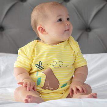 【Piccalilly皮卡儷儷】英國有機棉嬰幼兒包屁衣2件組(熊寶寶)
