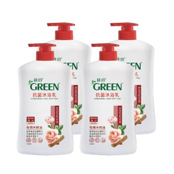 綠的GREEN 抗菌沐浴乳-玫瑰木精油1000mlX4