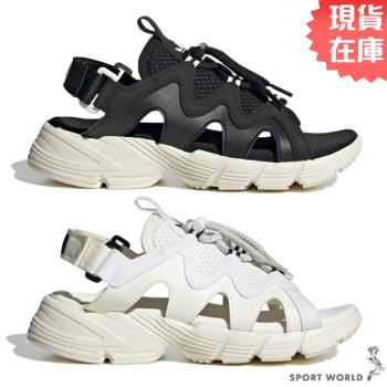 Adidas 女 涼鞋 ASTIR 白/黑【運動世界】HP2185/HP9569