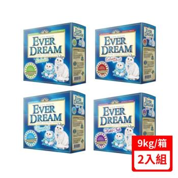 EVER DREAM韓國藍貓速凝結貓砂系列9kg X(2入組)(下標數量2+贈神仙磚)