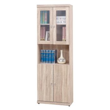 【唯熙傢俱】凱琳橡木色2尺木門書櫃