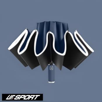 【UF72】UF-111 抗UV防風10骨黑膠三折傘