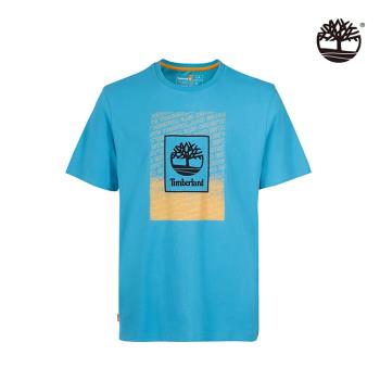 Timberland 男款天際藍戶外經典圖案短袖T恤A282TCM0
