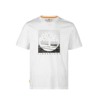 Timberland 男款白色正面印花照片短袖T恤A61XY100
