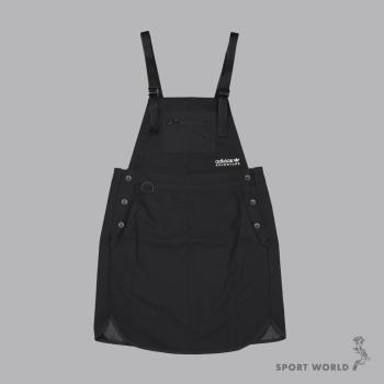 Adidas 女 吊帶裙 洋裝 可調式吊帶 黑【運動世界】IK8606