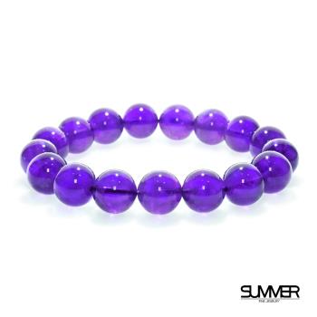 【SUMMER 寶石】紫水晶手珠13mm隨機出貨(開智慧，增強運勢)