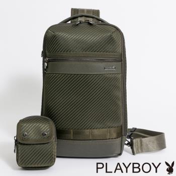 PLAYBOY - 單肩包 Power系列 - 墨綠色