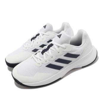 adidas 網球鞋 GameCourt 2 M 男鞋 白 藍 緩衝 運動鞋 愛迪達 HQ8809