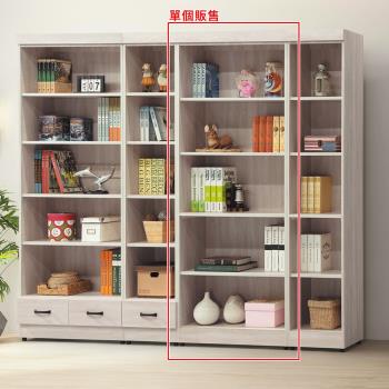 AS雅司-歷歷鋼刷白開放式2.6尺書櫃--79.5*32*184.5cm--只有紅框部分