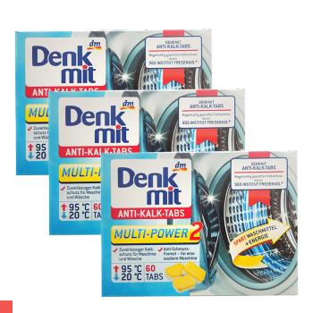 德國 Denkmit 洗衣槽清潔碇 60顆 盒裝 3入組