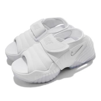 Nike 涼鞋 Wmns Air Adjust Force Sandal 白 銀 女鞋 可拆卸 涼拖鞋 厚底 DV2136-100