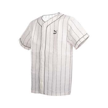 PUMA P.TEAM 男流行系列棒球風短袖襯衫-歐規 棒球 運動 上衣 襯衫