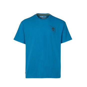 任-Timberland 男款琺瑯藍背面印花短袖T恤A4372G94