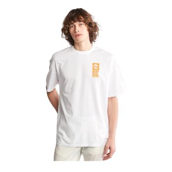任-Timberland 男款白色NATURE NEEDS HEROES圖案有機棉短袖T恤A622D100