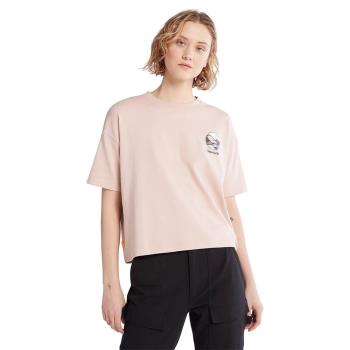 任-Timberland 女款淺粉色寬鬆印花短袖T恤A5X61662