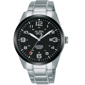 ALBA 雅柏 經典太陽能時尚手錶(AS32-X018D/AX3005X1)-黑39.5mm