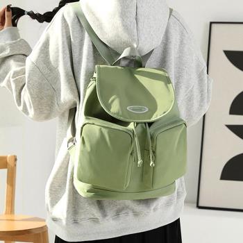 Acorn*橡果-韓系翻蓋後背包側肩包手提包多功能防潑水包6910(綠色)