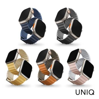 UNIQ Apple Watch 42/44/45/49mm Revix矽膠真皮錶帶