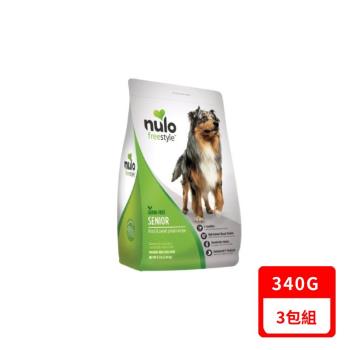 NULO紐樂芙-無榖高肉量高齡犬-黃金鱒魚+鹽酸鹽葡萄糖胺 340g X3包組(HNL-FSD06-3)(下標數量2+贈神仙磚)