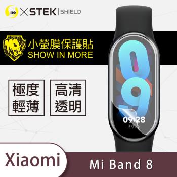 【O-ONE】Xiaomi 小米手環 8『小螢膜』滿版全膠螢幕保護貼超跑包膜頂級原料犀牛皮(一組兩入)