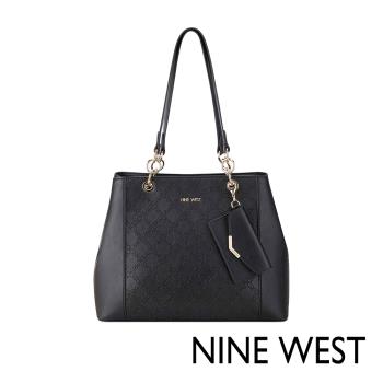 【NINE WEST】BASIL 經典肩背托特包-黑色(542223)