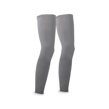生活良品 抗UV涼感透氣男女素色防曬腿套 1雙x1袋 (灰色-L)